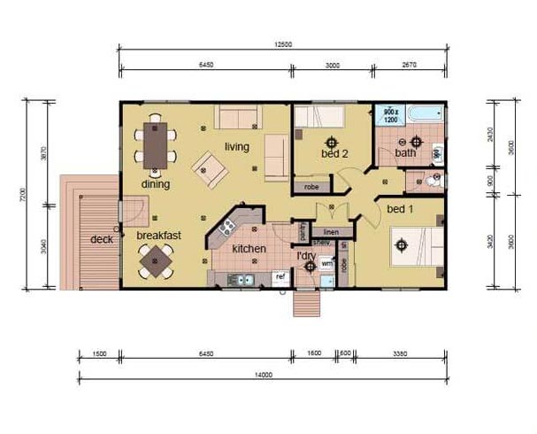 The fairweather plans - 2 bedroom prefab home