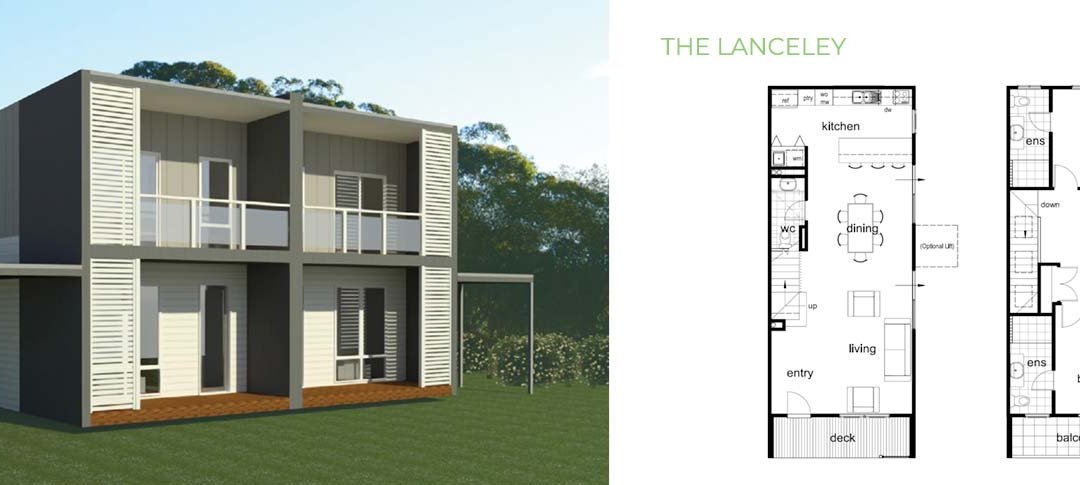 The Lanceley 2 Storey 2 Bedroom Modular Home