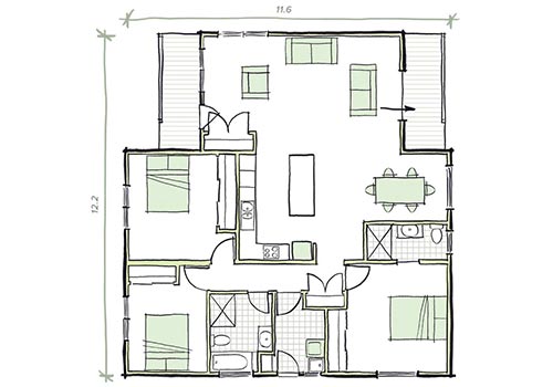 prefab homes - 3 bedroom the lewin