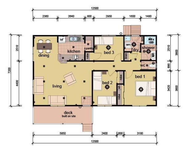The Mccubbin- 3 bedroom modular home plans