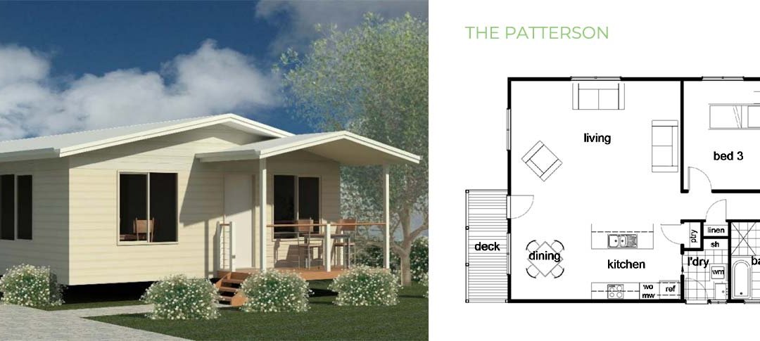 The Patterson 3 Bedroom 2 Bathroom Modular Home